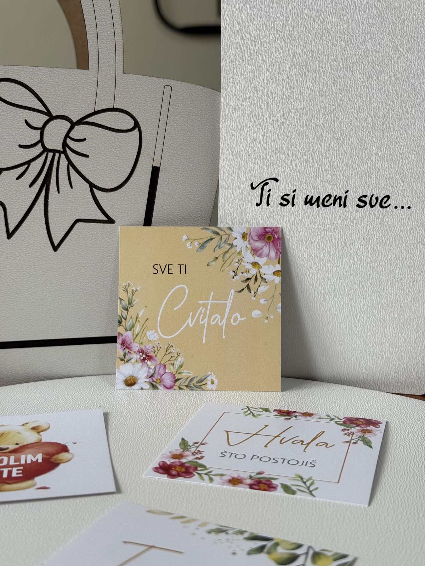 Čestitke za bukete, flower box, aranžmane, poklone